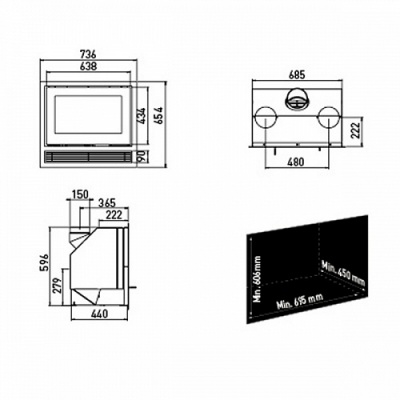 Каминная топка Lotus H470 Air Каминная топка Lotus H470 Air