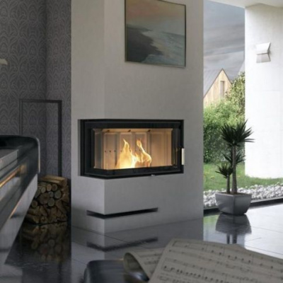Топка Defro Home Intra Slim ME угловая, 8 кВт, 834/465/337мм