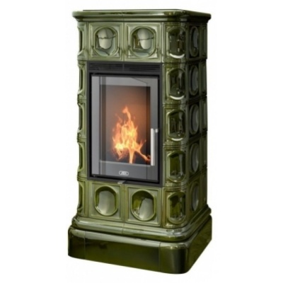 Печь-камин ABX KALEDONIE EXclusive, низкая - вставка Orion (зеленый) Печь-камин ABX KALEDONIE EXclusive, низкая - вставка Orion (зеленый)