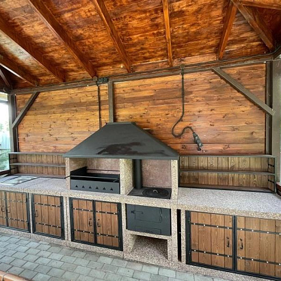 Барбекю комплекс в цвете Московский гравий