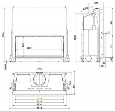 Каминная топка Brunner Architecture AK 53/121 