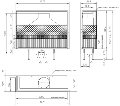 Топка Metalfire Universal MF 1900-50 W 2S L