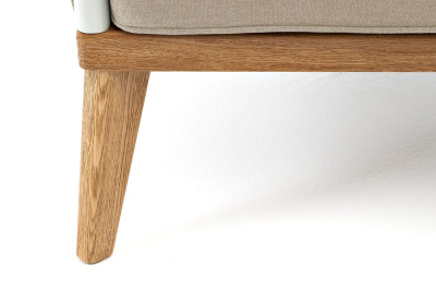 Кресло 4SIS Касабланка, основание дуб, каркас светло-серый муар, роуп серо-коричневый, ткань бежевая 052 Кресло 4SIS Касабланка, основание дуб, каркас светло-серый муар, роуп серо-коричневый, ткань бежевая 052