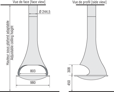 Центральный камин Bordelet Tatiana 997