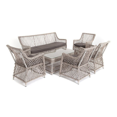 Лаунж-зона 4SIS Асти на 6 персон Цвет: бежевый Лаунж-зона 4SIS Асти на 6 персон Цвет: бежевый