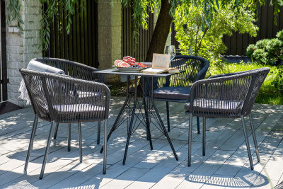 Интерьерный стол 4SIS Конте квадратный 70 Цвет: серый гранит Интерьерный стол 4SIS Конте квадратный 70 Цвет: серый гранит