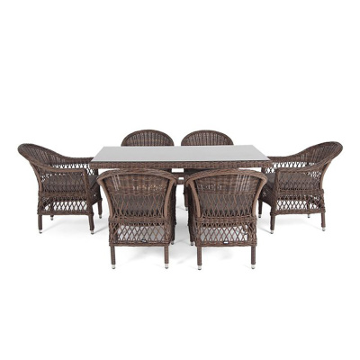 Обеденная группа 4SIS Амароне на 6 персоны Цвет: коричневый Обеденная группа 4SIS Амароне на 6 персоны Цвет: коричневый