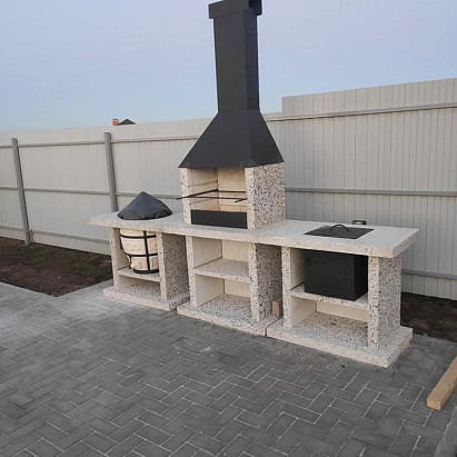 Барбекю комплекс с тандыром и печью под казан