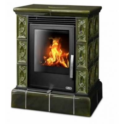 Печь-камин ABX Helvetia KPI, с кафельным цоколем, с теплообменником (зеленый) Печь-камин ABX Helvetia KPI, с кафельным цоколем, с теплообменником (зеленый)