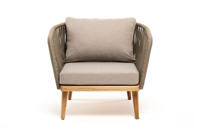 Кресло 4SIS Мальорка из роупа Цвет: дуб, серо-коричневый, бежевый