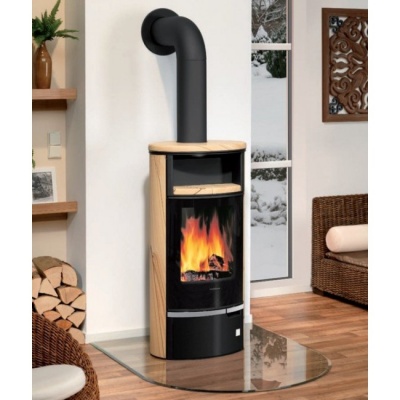 Печь-камин ABX Atlantik 5 (черная сталь)