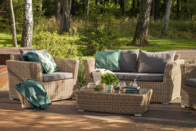 Комплект садовой мебели 4SIS Капучино Сингл Цвет: соломенный