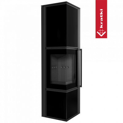 Печь Kratki PRO TORA/L 8 кВт, чёрное стекло
