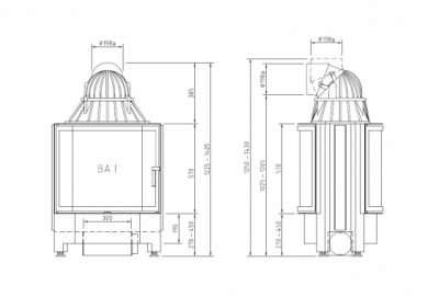 Каминная топка Schmid Pano FD 6751 (туннельная версия) Каминная топка Schmid Pano FD 6751 (туннельная версия)