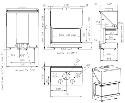 Топка Metalfire Ultime D MF 1050-50 WHE 3S