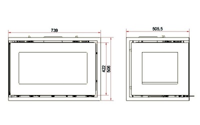 Каминная топка RAIS 500-2 L/R