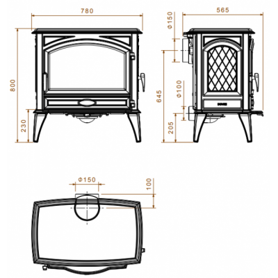 Печь-камин Dovre 760WD/E8