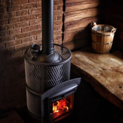 Банная печь Прометалл Атмосфера М сетка с коротким топливным каналом Банная печь Прометалл Атмосфера М сетка с коротким топливным каналом