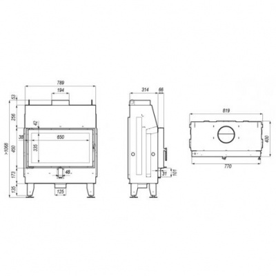 Топка Defro Home Impuls ME, 10 кВт, 770/450мм Топка Defro Home Impuls ME, 10 кВт, 770/450мм