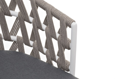 Стул 4SIS Диего из роупа Цвет: белый муар, серый меланж, серый Стул 4SIS Диего из роупа Цвет: белый муар, серый меланж, серый