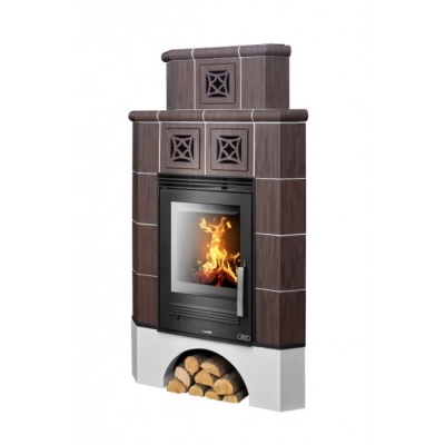 Печь-камин ABX Regina угловая (кофе)