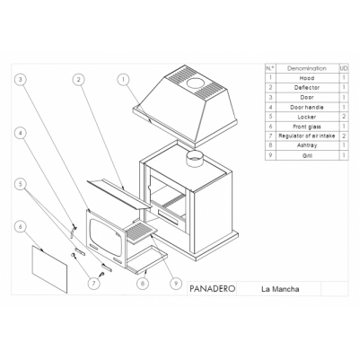 Печь-камин Panadero La Mancha