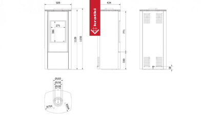 Газовая печь Kratki Pro KOZA ENYO GAZ (балонный газ)