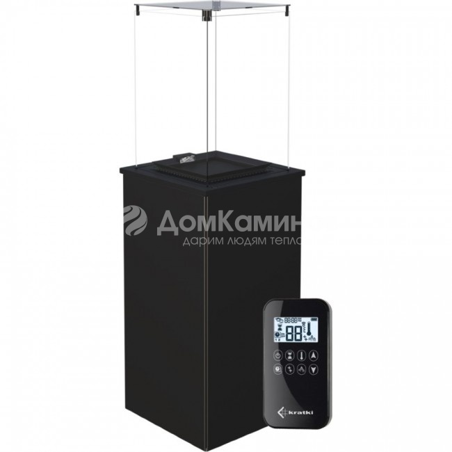 Газовый нагреватель Kratki PATIO MINI G31 37MBAR S - сталь, с пультом ДУ