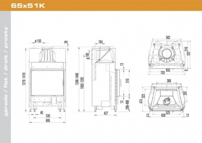 Каминная топка Austroflamm 65x51 K