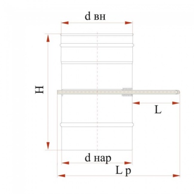 Задвижка Дымок 0.8 мм, d=300 мм