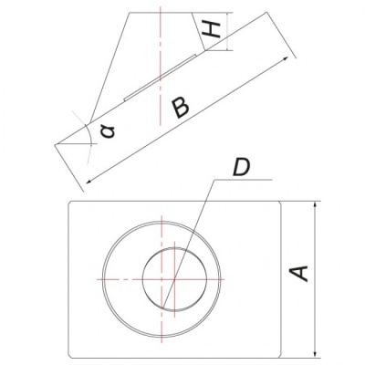 Кровельный элемент Вулкан 33°-45° на трубу V50R D300/400, нерж 304 Кровельный элемент Вулкан 33°-45° на трубу V50R D300/400, нерж 304