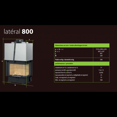 Каминная топка Totem LATERAL 800 TECHNIKA  Каминная топка Totem LATERAL 800 TECHNIKA