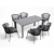 Обеденная группа 4SIS Венето 6-местная со стульями Милан Цвет: темно-серый, серый гранит