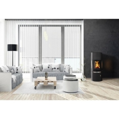 Печь-камин ABX Atrium 4 (черная сталь)