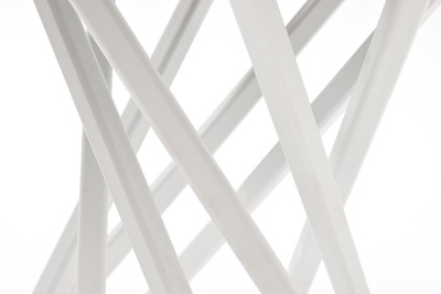 Журнальный стол 4SIS Сантьяго из HPL Ø40, каркас белый, столешница молочная Журнальный стол 4SIS Сантьяго из HPL Ø40, каркас белый, столешница молочная