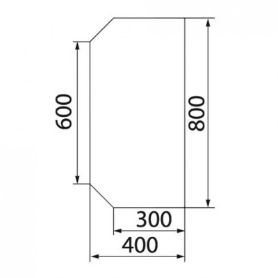 Предтопочный лист Вулкан VPL063-R9005, 400х800, черный