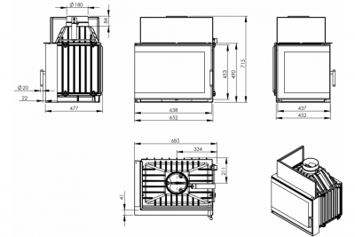 Каминная топка Nordflam Torn L Каминная топка Nordflam Torn L
