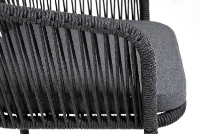 Стул барный 4SIS Марсель из роупа Цвет: темно-серый (RAL7024) шагрень, темно-серый