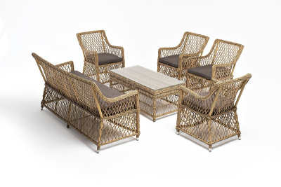 Лаунж-зона 4SIS Асти на 6 персон Цвет: соломенный Лаунж-зона 4SIS Асти на 6 персон Цвет: соломенный