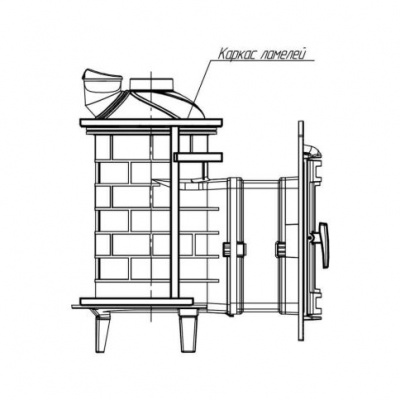 Банная печь Прометалл Атмосфера L в ламелях Окаменевшее дерево перенесенный рисунок Банная печь Прометалл Атмосфера L в ламелях Окаменевшее дерево перенесенный рисунок