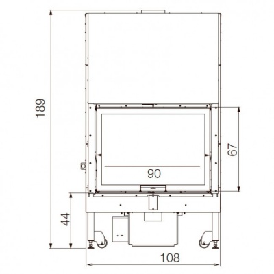 Каминная топка EdilKamin BLOKK 90 V, nero