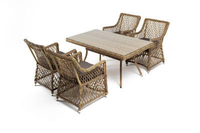 Обеденная группа 4SIS Латте-140 L Цвет: соломенный Обеденная группа 4SIS Латте-140 L Цвет: соломенный