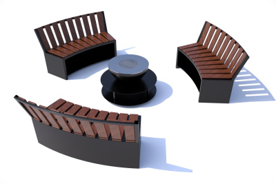 Лавка полукруг со спинкой Лавка полукруг со спинкой