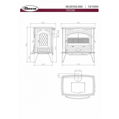 Печь-камин Dovre 760GM