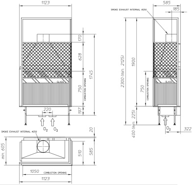 Топка Metalfire Universal MF 1050-75 W 2S R