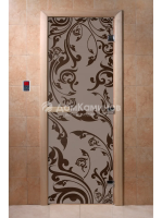 Дверь для саун DoorWood "Венеция черный жемчуг матовая"