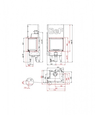 Каминная топка BeF Trend V6 CL/CP