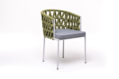 Стул 4SIS Диего из роупа Цвет: светло-серый шагрень, салатовый меланж, светло-серый Стул 4SIS Диего из роупа Цвет: светло-серый шагрень, салатовый меланж, светло-серый