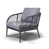 Кресло 4SIS Канны из роупа Цвет: темно-серый