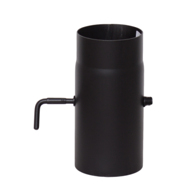 Шибер LAVA 500 мм черный, поворотный Д150 сталь 2 мм